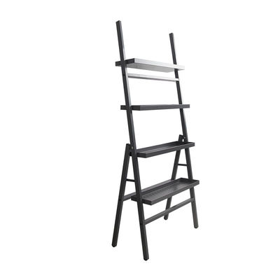 Home Four Tiers Black Iron Flower Rack Shelf With Drain Basket