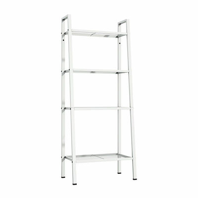 Home Office Black 4 Tiers Steel Shelf Rack With Mesh Board