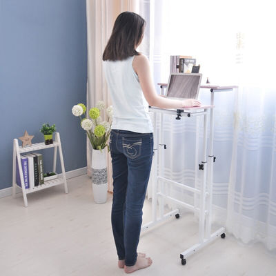 Metal Frame Wood Board Height Adjustable Small Size Study Table