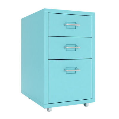 Three Drawers Mobile H485mm HELMER Drawer Unit On Castors