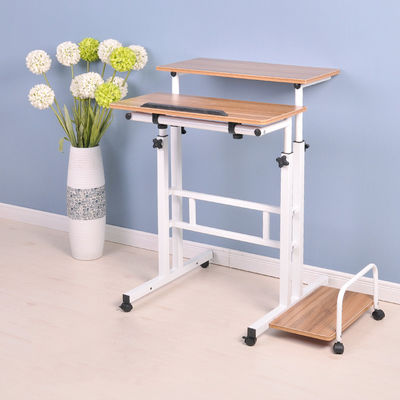 Home Computer Host W60cm Metal Study Table With Adjustable Height