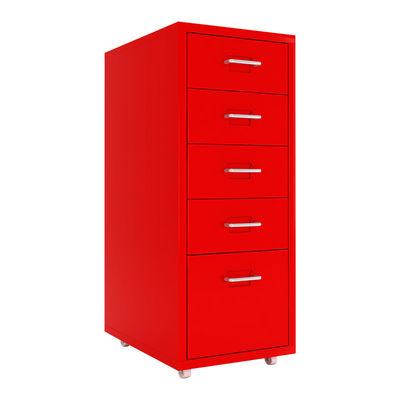 Home 5 Drawers Blue 690mm Height Movable Storage Cabinet With Wheels