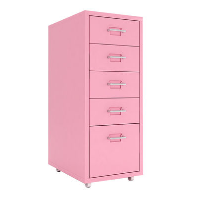Home 5 Drawers Blue 690mm Height Movable Storage Cabinet With Wheels