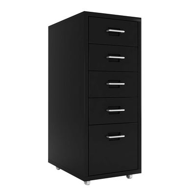 Home 5 Drawers Blue 690mm Height Movable Storage Cabinet With Wheels