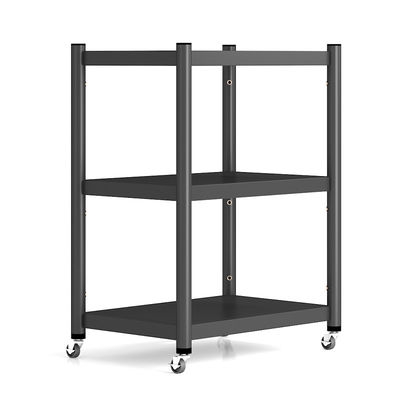 Kitchen Appliances Black Round Tube 3 Tier Metal Storage Rack