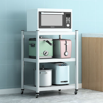 Kitchen Appliances Black Round Tube 3 Tier Metal Storage Rack