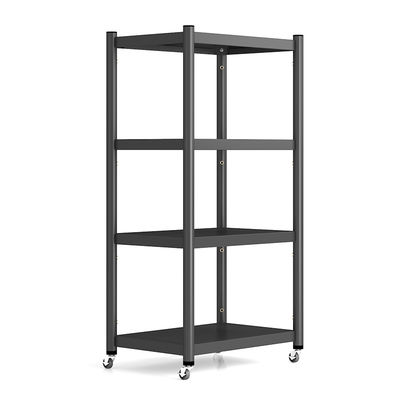 Home 4 Tiers Multi Size Round Tube Steel Shelf Rack