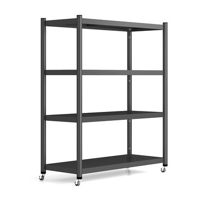 Home 4 Tiers Multi Size Round Tube Steel Shelf Rack
