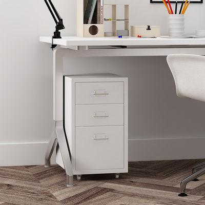 KD Structure Black Movable 3 Drawers Makeup Storage Cabinet