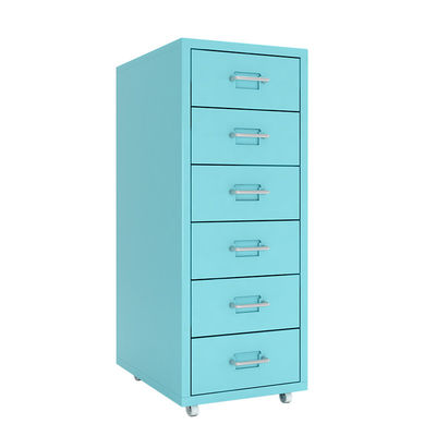 Daily Storage 6 Drawers Mobile Metal File Cabinet With 4 Casters