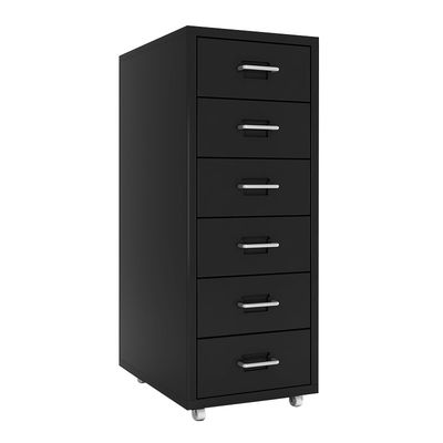Daily Storage 6 Drawers Mobile Metal File Cabinet With 4 Casters