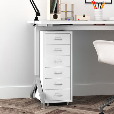 Daily Storage 6 Drawers Mobile Metal File Cabinet With 4 Casters