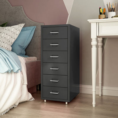 Daily Storage 6 Drawers Mobile Metal File Cabinet With 4 Casters