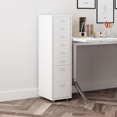 White Storage Metal Organization 8 Drawer Flat File Cabinet