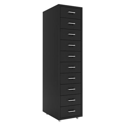 Blue Knock Down 10 Drawers Mobile Metal File Cabinet