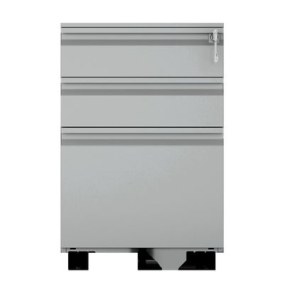 3 Drawer Mobile Metal File Cabinet With Lock