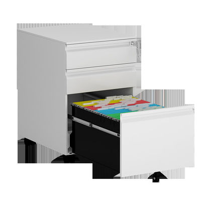 3 Drawer Mobile Metal File Cabinet With Lock