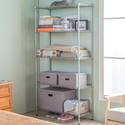 Sliver 5 Layers Garage Storage Shelves For Bedroom Kitchen