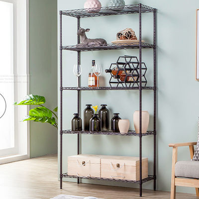 Sliver 5 Layers Garage Storage Shelves For Bedroom Kitchen