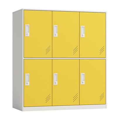 Small Size School Metal Storage 6 Door Locker Cabinet For Kids