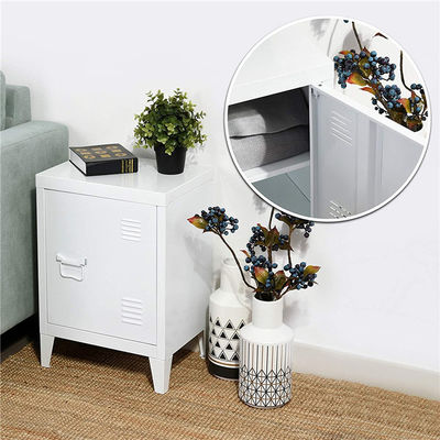Office File Storage 2 Shelves Detachable 4 Legs Metal Locker Side Table