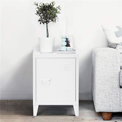 Office File Storage 2 Shelves Detachable 4 Legs Metal Locker Side Table