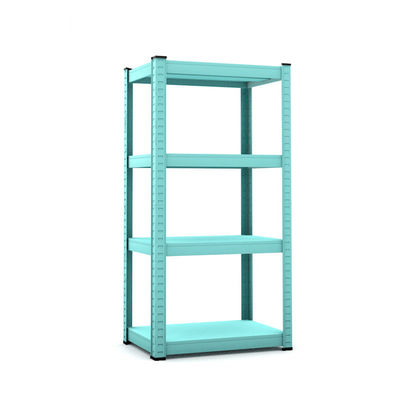 Sharehouse 4 Shelf Light Duty Steel Shelf Rack Blue Storage Organizer