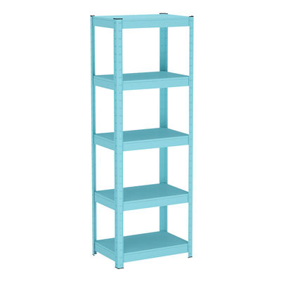 5-Shelf Black Steel Organizer Metal Storage Shelves For Home