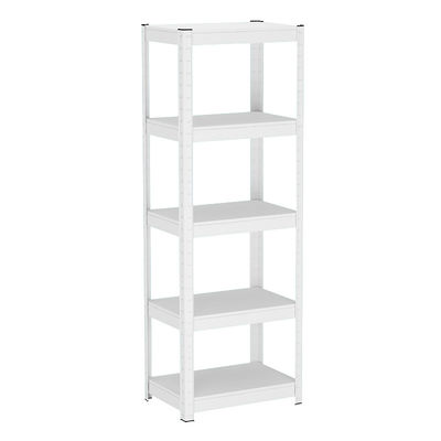 5-Shelf Black Steel Organizer Metal Storage Shelves For Home