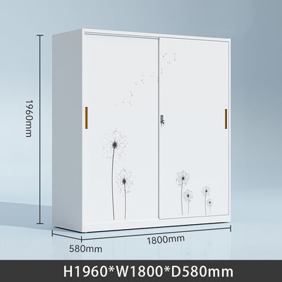 Modern Beautiful Painting Metal Storage Locker Clothes Wardrobe Locker