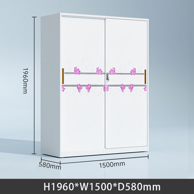 Modern Beautiful Painting Metal Storage Locker Clothes Wardrobe Locker