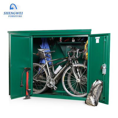 Anti Rust Metal Bicycle Storage Locker Waterproof Outdoor Furniture
