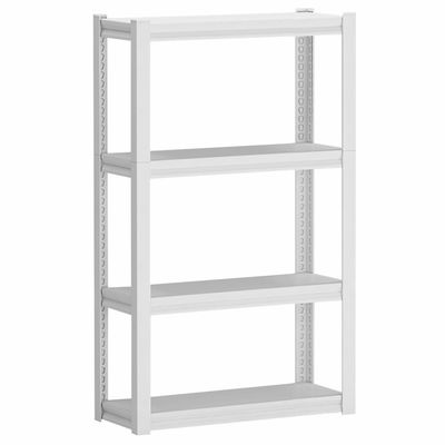 Screw Free Assembly 4 Tiers Steel Shelf Rack Home Warehouse Storage Metal Shelf