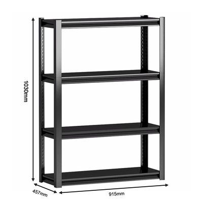 Screw Free Assembly 4 Tiers Steel Shelf Rack Home Warehouse Storage Metal Shelf