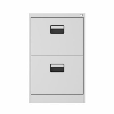 Lockable 2 Drawers Office File Storage Cabinet With Simple Handle