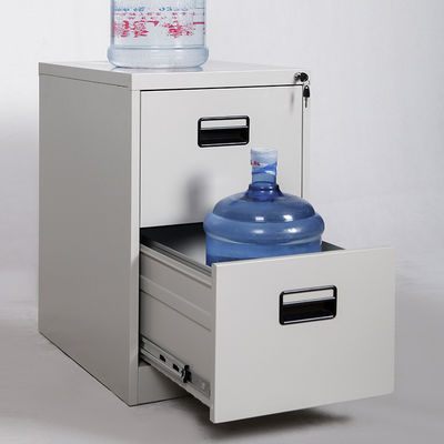 Lockable 2 Drawers Office File Storage Cabinet With Simple Handle
