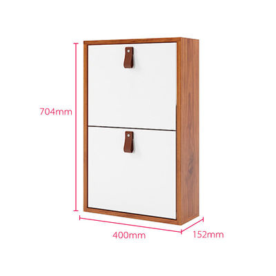 Tipping 2 Drawer Horizontal Shoe Rack Storage Organizer Metal Shoe Cabinet