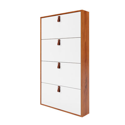 Home 4 Layers Metal Shoe Storage Cabinet Simply Double Colror