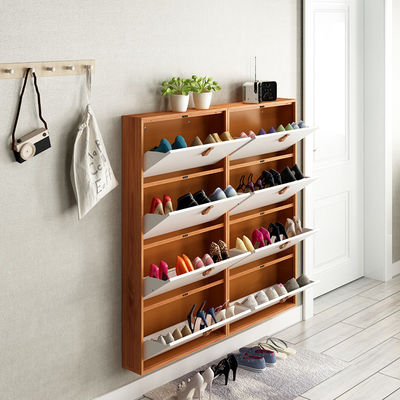 Home 4 Layers Metal Shoe Storage Cabinet Simply Double Colror
