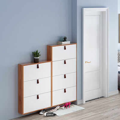 Home 4 Layers Metal Shoe Storage Cabinet Simply Double Colror