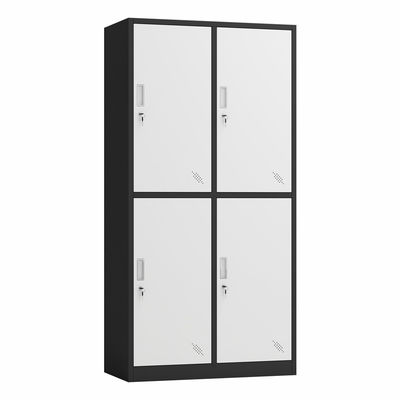 Office 4 Door Storage Locker Lockable Metal Cabinet With Keys