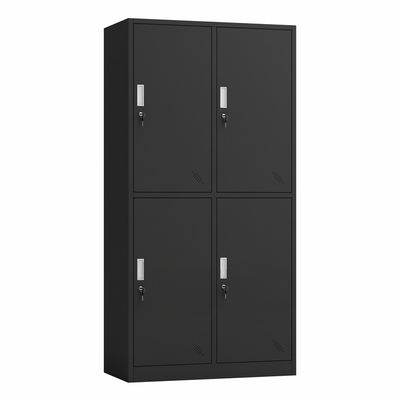 Office 4 Door Storage Locker Lockable Metal Cabinet With Keys