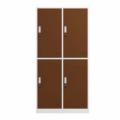 Office 4 Door Storage Locker Lockable Metal Cabinet With Keys
