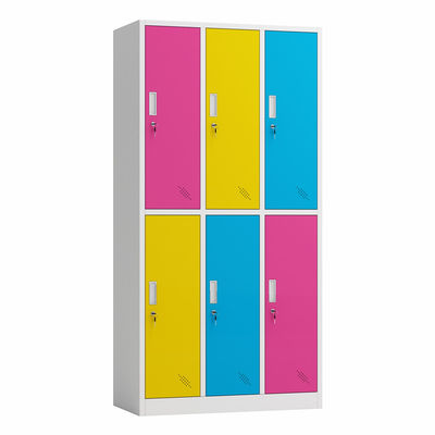 6 Door Steel Iron Floor Cabinet Multi Door Storage Locker With 6 Compartments