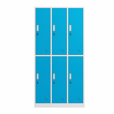 6 Door Steel Iron Floor Cabinet Multi Door Storage Locker With 6 Compartments