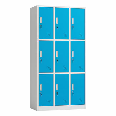 Home Office Use Lockable 9 Door Metal File Locker Freestanding