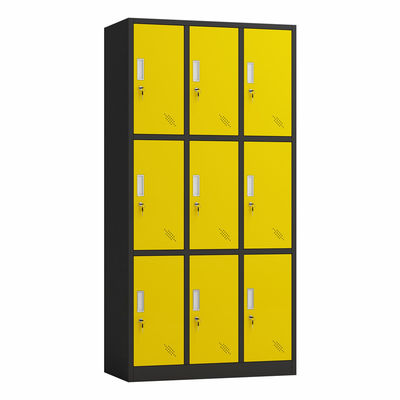 Home Office Use Lockable 9 Door Metal File Locker Freestanding