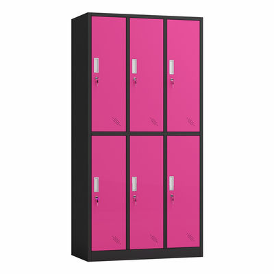 Gym School Use Steel Storage 6 Doors Wardrobe Locker With Lock