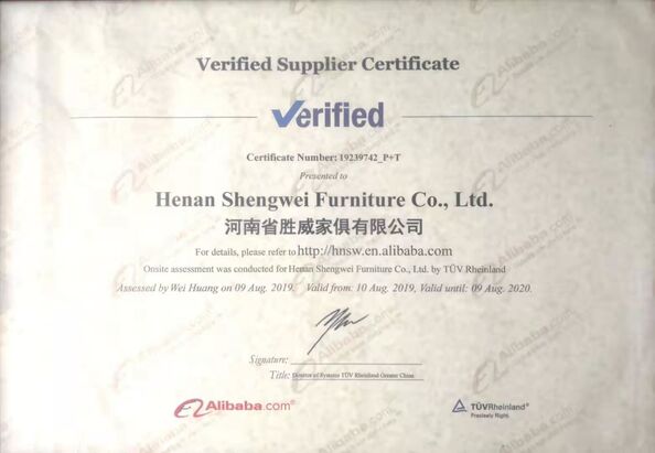China Luoyang Metaniture Trading Co., Ltd. certification